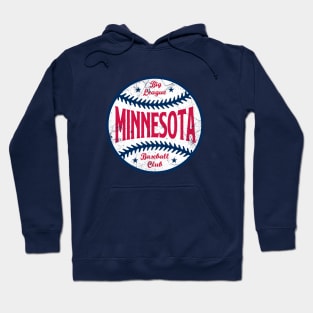 Minnesota Retro Big League Baseball - Navy Hoodie